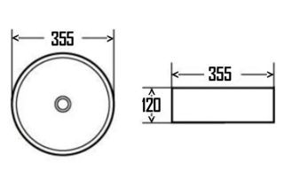 Раковина AQUAme AQM5012MDG 35см тёмно-серый матовый